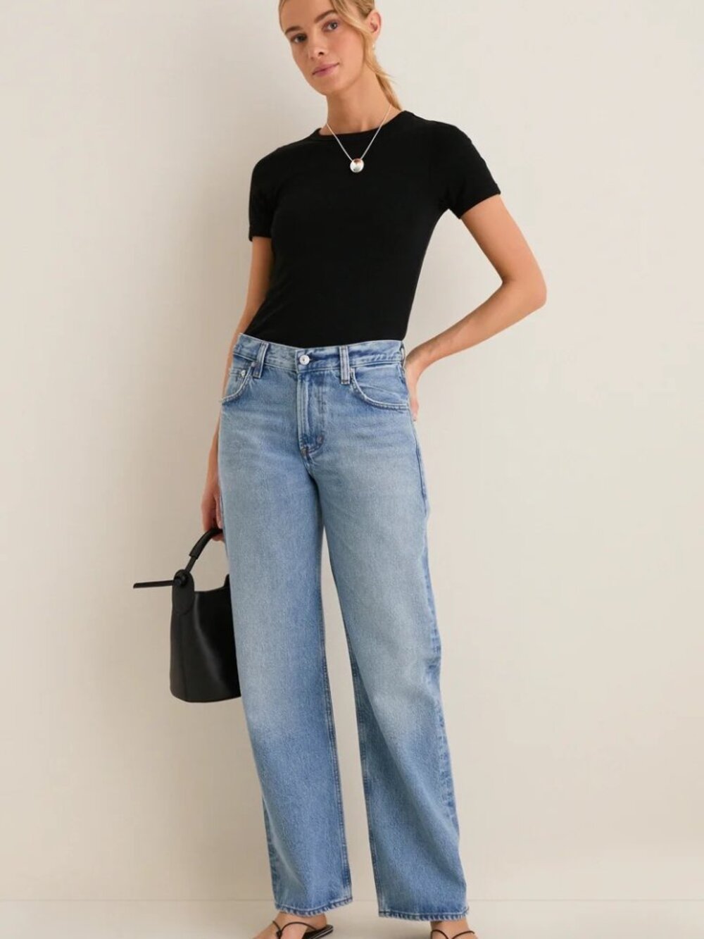 Citizens of Humanity Lindz Easy Straight Blue Jeans Size 24 New